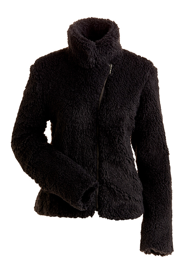 black fuzzy jacket womens